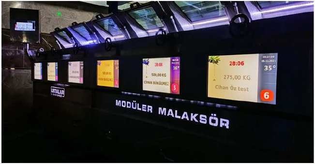 Malaksör ekranları HMI panel