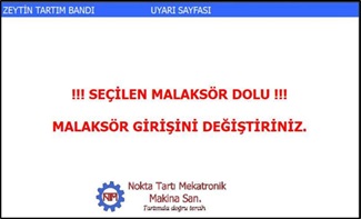 Giriş tartım LED uyarı ekranı